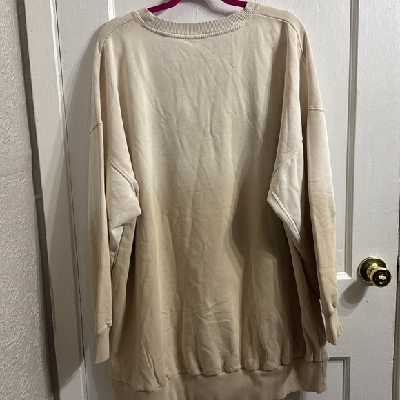 Free People New York Beaded Bling Oversized Sweatshirt | NWOT| Size Large - Picture 7 of 7